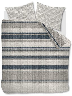 Rivi&egrave;ra Maison Dekbedovertrek Rattan Stripes Blue Grey 28029