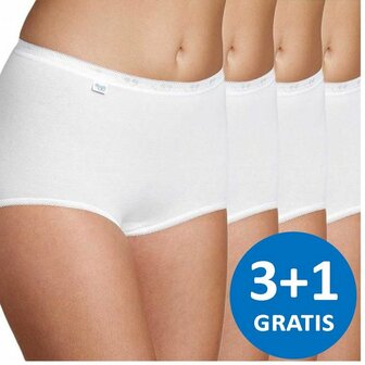 Sloggi Women Maxi Basic 3+1 GRATIS Wit 10028378-003 | 10349