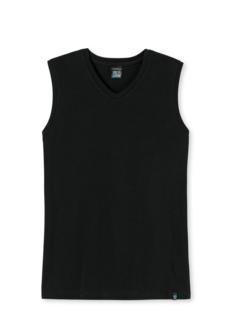 Schiesser Men Long Life Cotton Tanktop V-hals Black 145139-000 | 12303