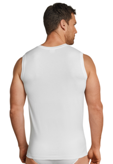 Schiesser Men Long Life Cotton Tanktop V-hals White 145139-100 | 12302