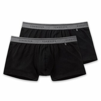 Schiesser Men 95/5 Shorts 2-Pack Zwart 205551 | 17470