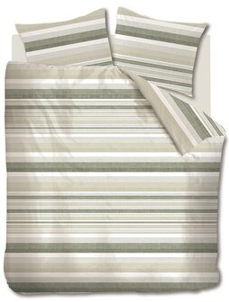 Rivi&egrave;ra Maison Dekbedovertrek Sturdy Stripe Grey Green 29925