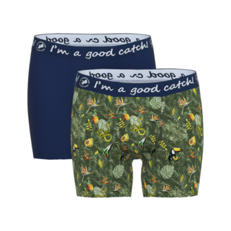 A Fish Named Fred Heren Shorts 2-Pack Adventuras Green Navy 110013-6095-335 | 28220