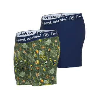 A Fish Named Fred Heren Shorts 2-Pack Adventuras Green Navy 110013-6095-335 | 28220