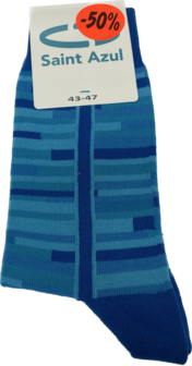 Saint Azul Heren Sokken Blue Motief | 28868-28869