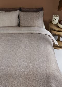 Rivi&egrave;ra Maison Dekbedovertrek Chevron Weave Brown 30590