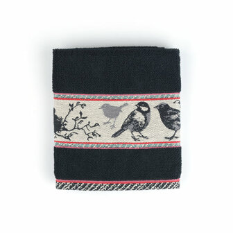 Bunzlau Castle Keukendoek Birds Black  6063 | 21754