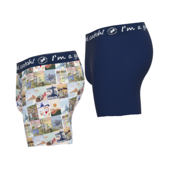 A Fish Named Fred Heren Shorts 2-Pack Brasil Navy 110013-6095-628 | 28219