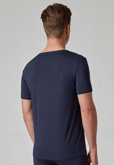 Skiny Men Bamboo V-Shirt Crown Blue 080317 | 23775