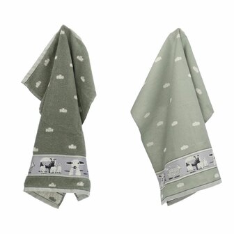 Bunzlau Castle Keukendoek Sheep Dark Green 6285 | 29470