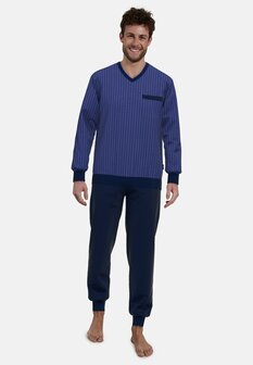 G&ouml;tzburg Heren Pyjama Blauw 452246-4009-695 | 30443