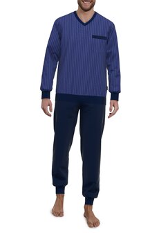 G&ouml;tzburg Heren Pyjama Blauw 452246-4009-695 | 30443