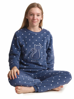 Cocodream Meisjes Fleece Pyjama Blauw 391790 | 30500