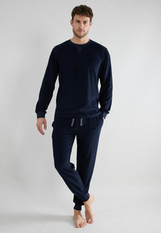 Tom Tailor Badstof Heren Pyjama Donkerblauw 71348-3028-630 | 30878