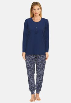 G&ouml;tzburg Dames Pyjama Blauw 250193-4009-635 | 30792