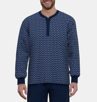 G&ouml;tzburg Heren Pyjama Blauw 452264-4009-695 | 30780