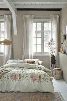 Ariadne At Home Dekbedovertrek Flowerfields Lightgrey  30887