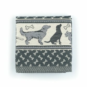 Bunzlau Castle Keukendoek Dogs Black  6096 | 26978