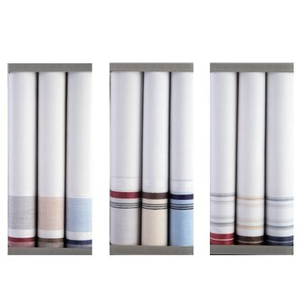 Heren Zakdoeken Leon  3-Pack Multi 10158