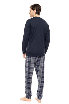 Ulisse Heren Pyjama Blue Grey Plaid W-M718 | 30930