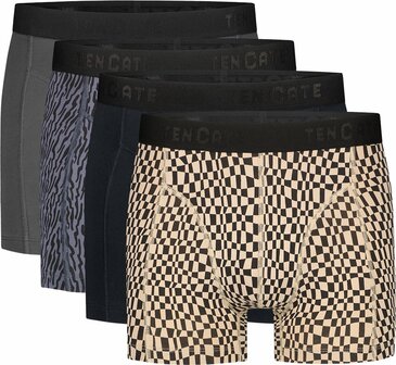 Ten Cate Men Basics Shorts 4-Pack Black Grey Pack 32535-2389 | 28395