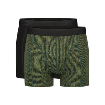 Ten Cate Men Basics Shorts 2-Pack Abstract Stripe Black/Green 60000-5002 | 29372