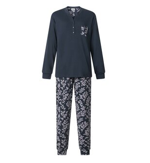 Lunatex Dames Double Jersey Pyjama Donkerblauw 12-4225 | 30762