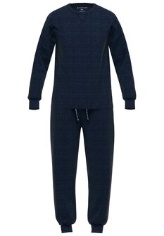 Tom Tailor Badstof Heren Pyjama Donkerblauw 71348-3028-630 | 30878