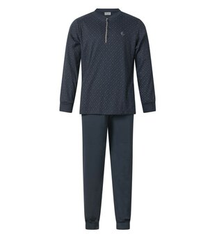 Gentlemen Heren Double Jersey Pyjama Donkerblauw  114276 | 30987