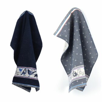 Bunzlau Castle Keukendoek Birds Dark Blue 6061 | 30997