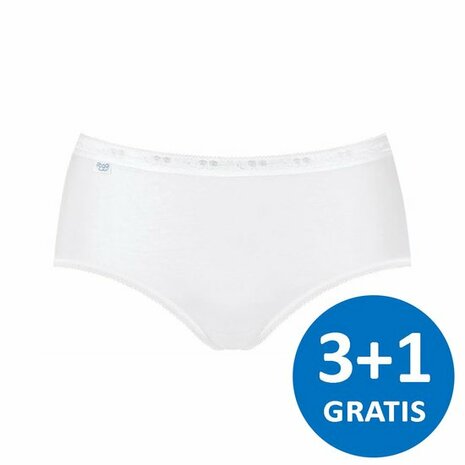 Sloggi Women Midi Basic 3+1 GRATIS Wit 10068837-003 | 10346