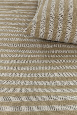 Ariadne At Home Dekbedovertrek Knit Stripes Naturel 26092