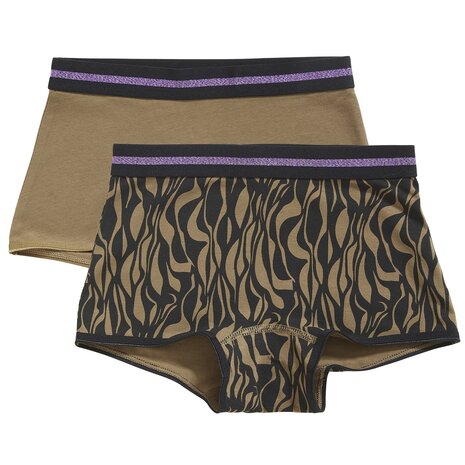 Ten Cate Girls  Goodz Shorts 2-Pack Swirl Bruin 60073-5098 | 28914