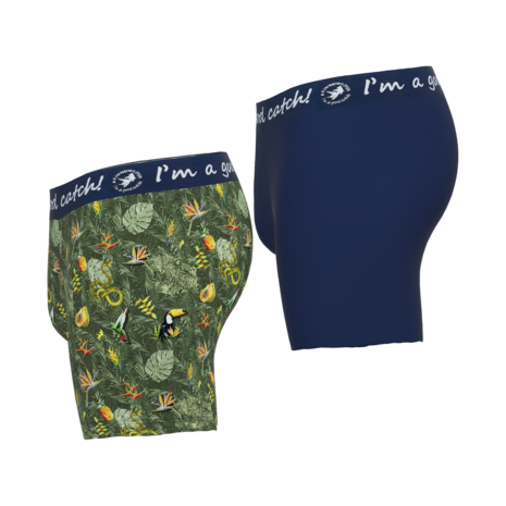 A Fish Named Fred Heren Shorts 2-Pack Adventuras Green Navy 110013-6095-335 | 28220