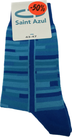 Saint Azul Heren Sokken Blue Motief | 28868-28869