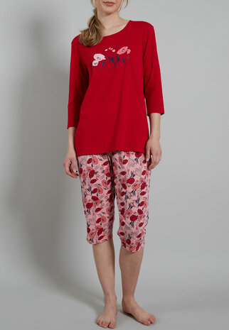 Götzburg Dames Pyjama Red 25152-4009-455 | 29716