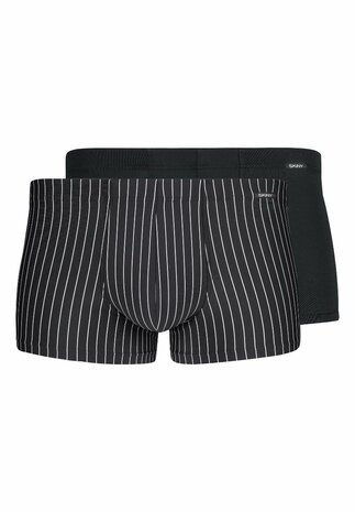 Skiny Men Short Powerline 2-Pack Black 086001-2516 | 22921