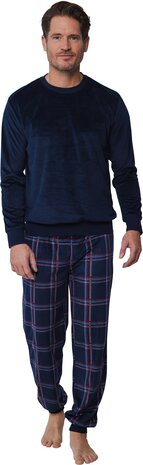 Pastunette For Men Fleece Pyjama Dark Blue 23242-616-2 | 30743