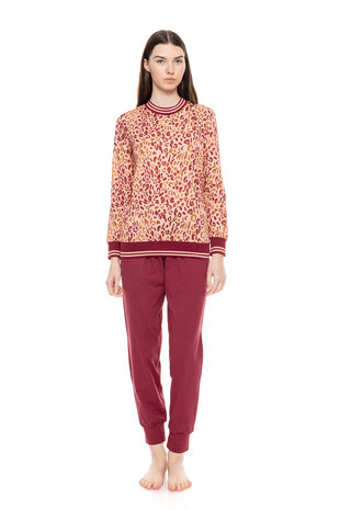 Pink Label Dames Pyjama Soft Pink Leopard W1604 | 30864