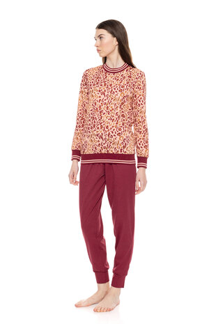 Pink Label Dames Pyjama Soft Pink Leopard W1604 | 30864