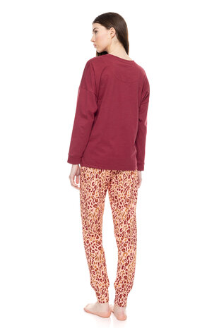 Pink Label Dames Pyjama Soft Pink Leopard W1602 | 30834