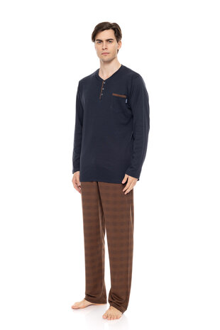 Ulisse Heren Pyjama Bronze Plaid W-M742 | 30871