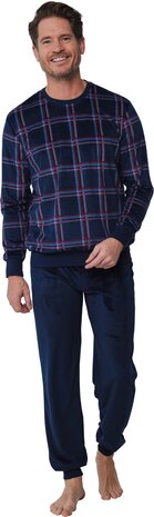 Pastunette For Men Fleece Pyjama Dark Blue 23242-616-3 | 30744