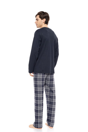 Ulisse Heren Pyjama Jacquard Grey Plaid W-M720 | 30839