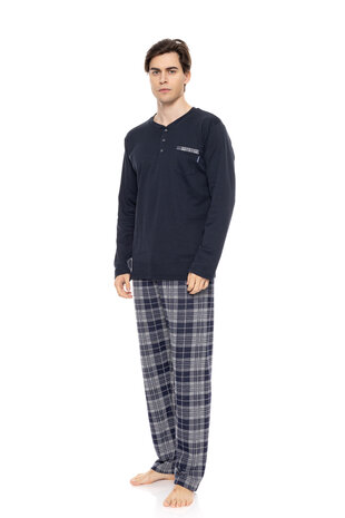 Ulisse Heren Pyjama Jacquard Grey Plaid W-M720 | 30839