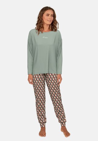 Tom Tailor Dames Pyjama Groen 60260-6061-328 | 30875