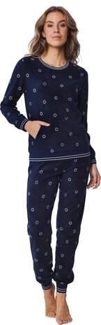 Rebelle Dames Fleece Pyjama Donkerblauw 21242-422-2-526 | 30739