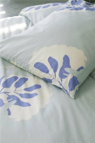 Walra Dekbedovertrek Remade Romantic Leaves Blauw 27947