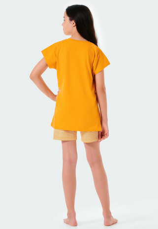 Schiesser Meisjes Shortama Yellow 26245