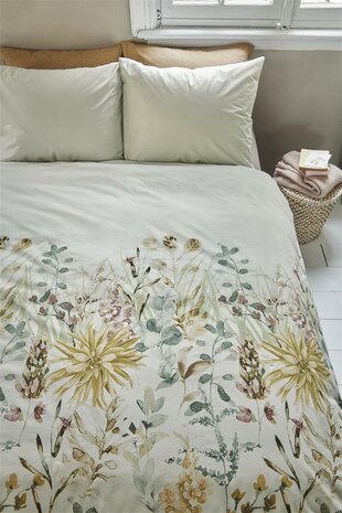 Ariadne At Home Dekbedovertrek Flowerfields Lightgrey  30887